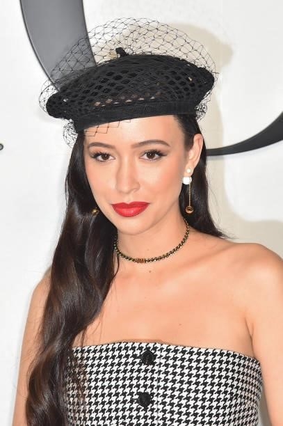 Christian Serratos attends the Dior Womenswear Spring/Summer 2022 show as part of Paris Fashion Week on September 28, 2021 in Paris, France.