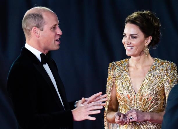 Catherine, Duchess of Cambridge and Prince William, Duke of Cambridge attend the "No Time To Die