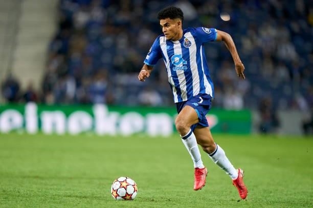 Luis Diaz of FC Porto in action during the UEFA Champions League group B match between FC Porto and Liverpool FC at Estadio do Dragao on September...