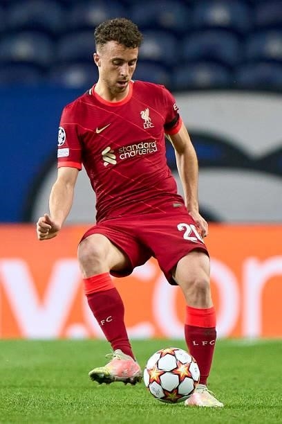 Diogo Jota of Liverpool FC in action during the UEFA Champions League group B match between FC Porto and Liverpool FC at Estadio do Dragao on...