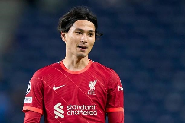 Takumi Minamino of Liverpool FC looks on during the UEFA Champions League group B match between FC Porto and Liverpool FC at Estadio do Dragao on...