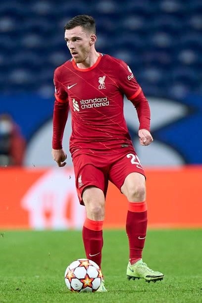 Andrew Robertson of Liverpool FC in action during the UEFA Champions League group B match between FC Porto and Liverpool FC at Estadio do Dragao on...