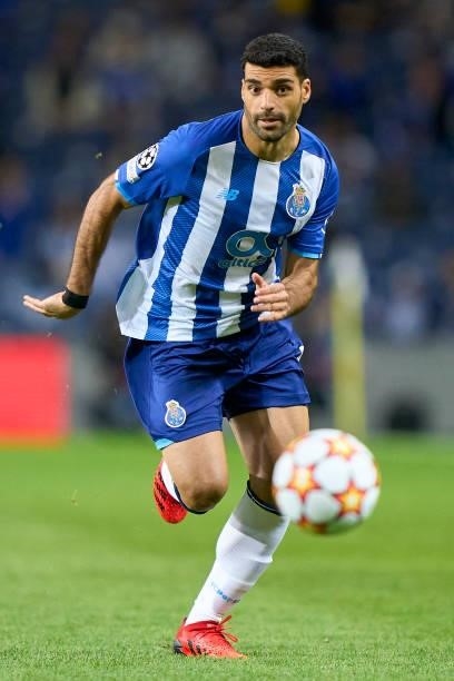 Mehdi Taremi of FC Porto in action during the UEFA Champions League group B match between FC Porto and Liverpool FC at Estadio do Dragao on September...