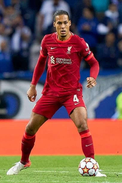 Virgil van Dijk of Liverpool FC in action during the UEFA Champions League group B match between FC Porto and Liverpool FC at Estadio do Dragao on...
