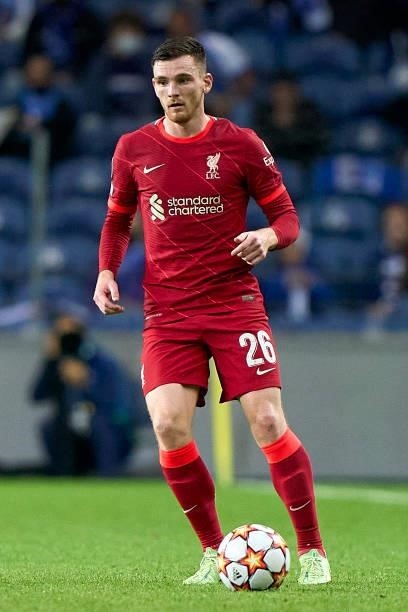 Andrew Robertson of Liverpool FC in action during the UEFA Champions League group B match between FC Porto and Liverpool FC at Estadio do Dragao on...