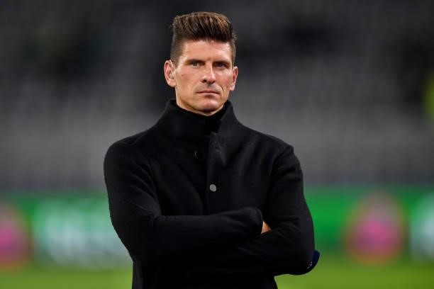 Former soccer player and TV expert Mario Gomez prior to the UEFA Champions League group C match between Borussia Dortmund and Sporting CP at Signal...