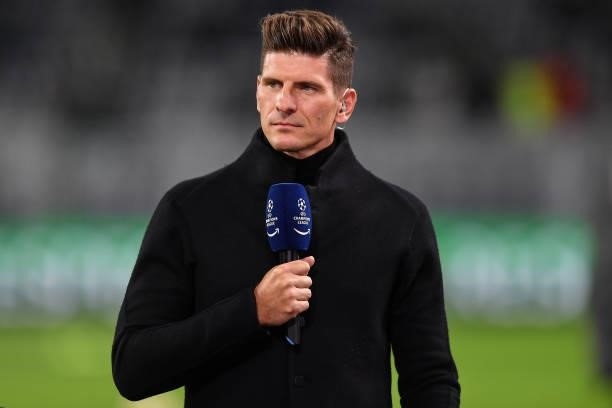 Former soccer player and TV expert Mario Gomez prior to the UEFA Champions League group C match between Borussia Dortmund and Sporting CP at Signal...