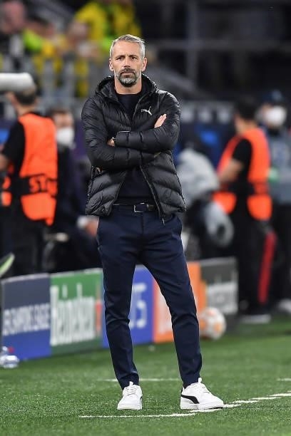 Headcoach Marco Rose of Dortmund during the UEFA Champions League group C match between Borussia Dortmund and Sporting CP at Signal Iduna Park on...