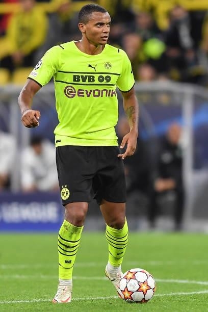 Manuel Akanji of Dortmund runs with the ballduring the UEFA Champions League group C match between Borussia Dortmund and Sporting CP at Signal Iduna...