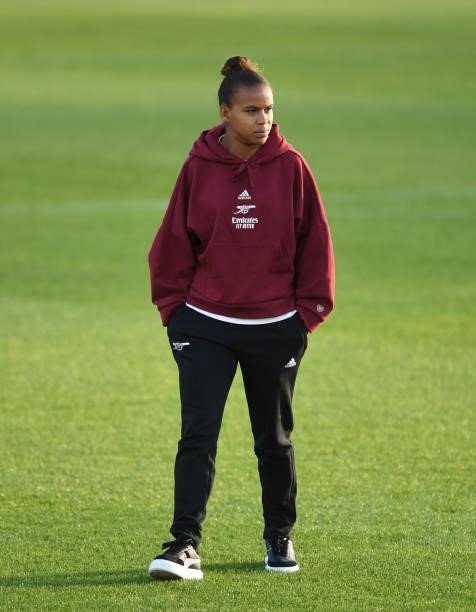 Nikita Parris of Arsenal before the Women's FA Cup Quarter Final between Arsenal Women and Tottenham Hotspur Women at Meadow Park on September 29,...