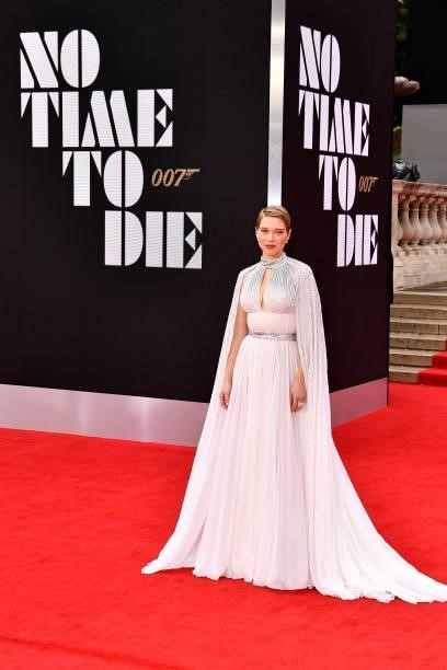 Lea Seydoux attends the World Premiere of "NO TIME TO DIE