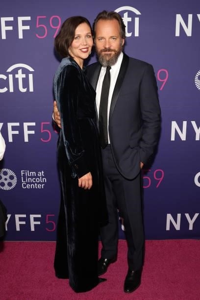 Maggie Gyllenhaal and Peter Sarsgaard attend the premiere of "The Lost Daughter