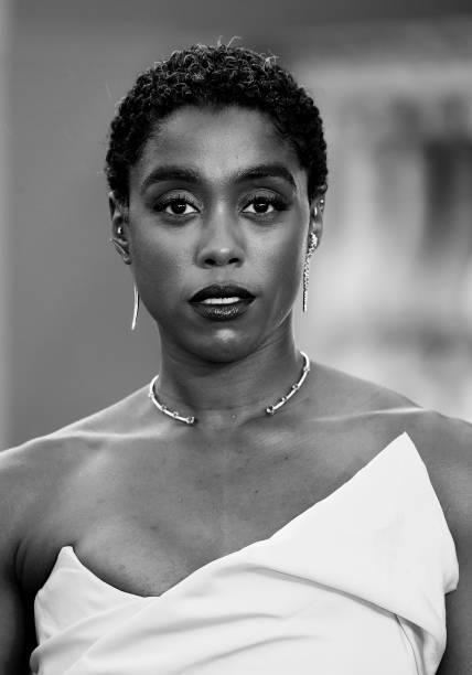 Lashana Lynch attends the World Premiere of "NO TIME TO DIE