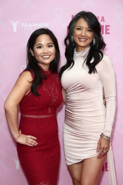 Sylvia Kwan and Kelly Hu attend the premiere of "List of a Lifetime