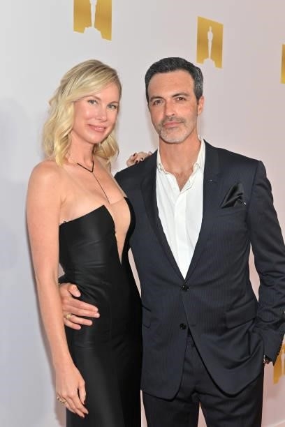 Elspeth Keller Scott and Reid Scott attend the Academy Museum of Motion Pictures and Vanity Fair Premiere party at Academy Museum of Motion Pictures...