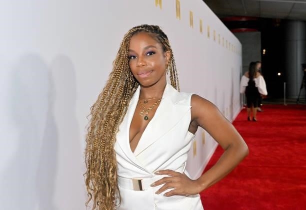 London Hughes attends the Academy Museum of Motion Pictures and Vanity Fair Premiere party at Academy Museum of Motion Pictures on September 29, 2021...