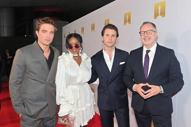 Co-Chairs for Academy Museum of Motion Pictures Opening Party Robert Pattinson, H.E.R., Britt Hennemuth, and Bill Kramer attends the Academy Museum...
