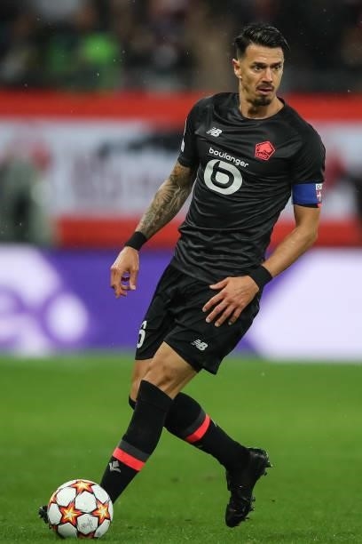 Jose Fonte of Lille OSC in action during the UEFA Champions League group G match between FC Red Bull Salzburg and Lille OSC at Stadion Salzburg on...