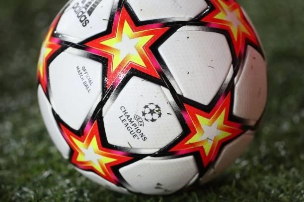 The official Pyrostorm Adidas ball during the UEFA Champions League group F match between Atalanta and BSC Young Boys at Gewiss Stadium on September...