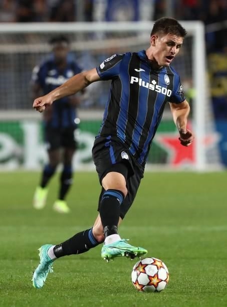 Joakim Maehle of Atalanta BC in action during the UEFA Champions League group F match between Atalanta and BSC Young Boys at Gewiss Stadium on...