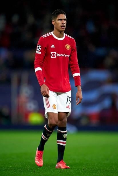Raphael Varane of Manchester United leaves the pitch following the UEFA Champions League group F match between Manchester United and Villarreal CF at...