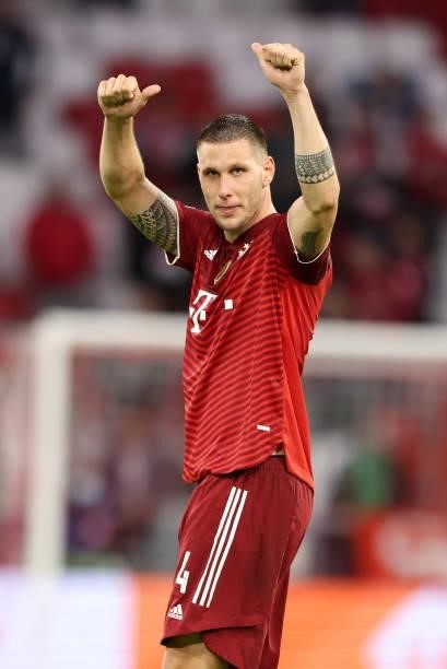 Niklas Suele of FC Bayern Muenchen reacts during the UEFA Champions League group E match between FC Bayern München and Dinamo Kiev at Allianz Arena...