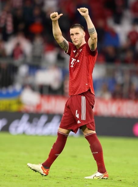 Niklas Suele of FC Bayern Muenchen reacts during the UEFA Champions League group E match between FC Bayern München and Dinamo Kiev at Allianz Arena...