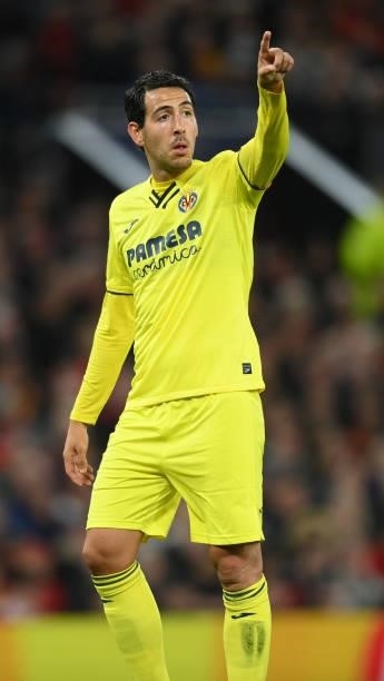 Daniel Parejo of Villarreal in action during the UEFA Champions League group F match between Manchester United and Villarreal CF at Old Trafford on...