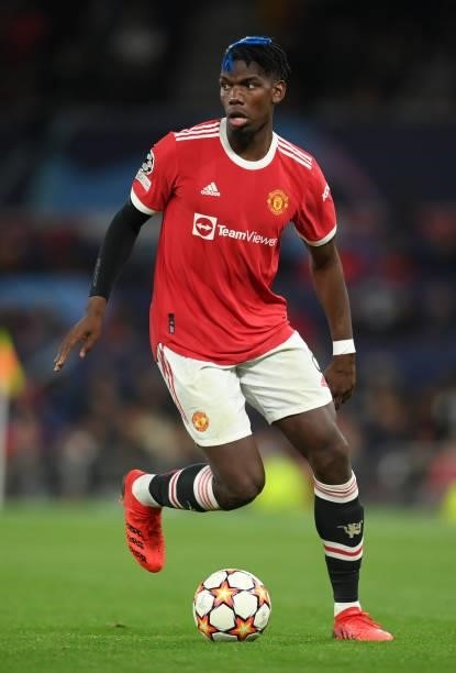 Paul Pogba of Manchester United in action during the UEFA Champions League group F match between Manchester United and Villarreal CF at Old Trafford...