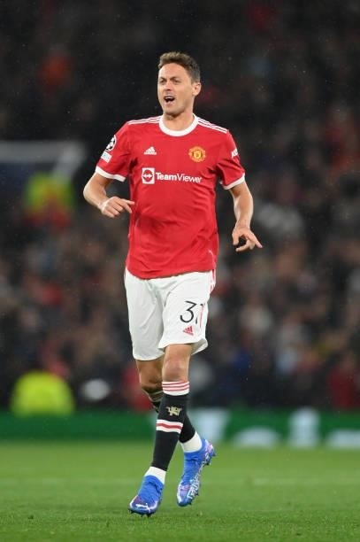 Nemanja Matic of Manchester United in action during the UEFA Champions League group F match between Manchester United and Villarreal CF at Old...
