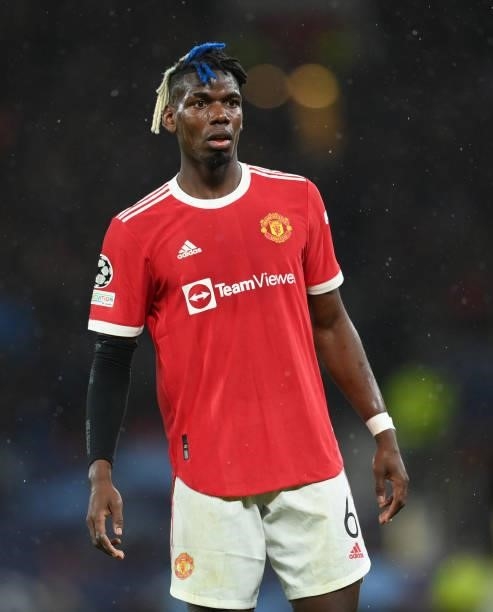 Paul Pogba of Manchester United looks on during the UEFA Champions League group F match between Manchester United and Villarreal CF at Old Trafford...