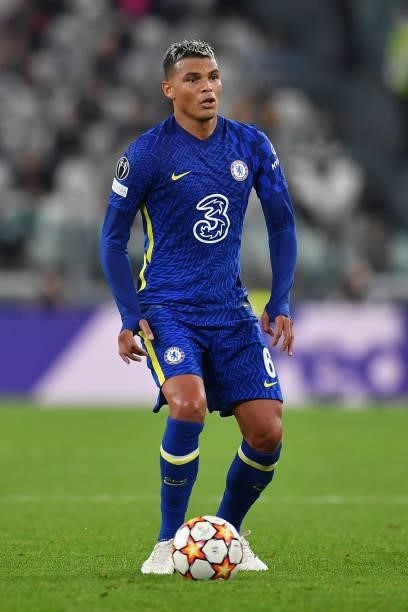 Thiago Silva of Chelsea FC in action during the UEFA Champions League group H match between Juventus and Chelsea FC at Allianz Stadium on September...