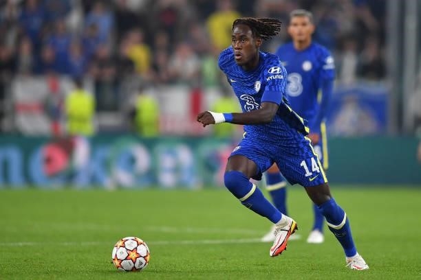 Trevoh Chalobah of Chelsea FC in action during the UEFA Champions League group H match between Juventus and Chelsea FC at Allianz Stadium on...