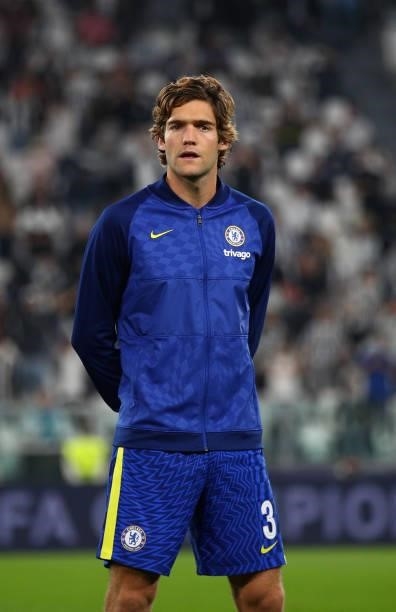 Marcos Alonso of Chelsea during the UEFA Champions League group H match between Juventus and Chelsea FC at on September 29, 2021 in Turin, Italy.