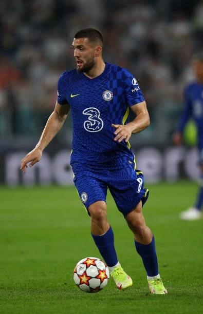 Mateo Kovacic of Chelsea in action during the UEFA Champions League group H match between Juventus and Chelsea FC at on September 29, 2021 in Turin,...