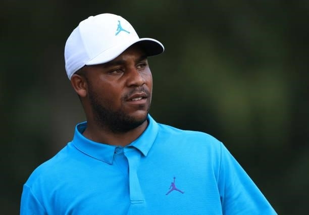 Harold Varner III prepares to putt on the seventh green during round one of the Sanderson Farms Championship at Country Club of Jackson on September...