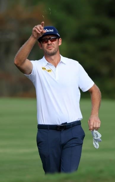 Lanto Griffin prepares to play a shot on the 16th hole during round one of the Sanderson Farms Championship at Country Club of Jackson on September...