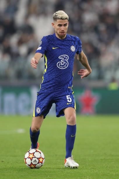 Jorginho of Chelsea FC during the UEFA Champions League group H match between Juventus and Chelsea FC at on September 29, 2021 in Turin, Italy.