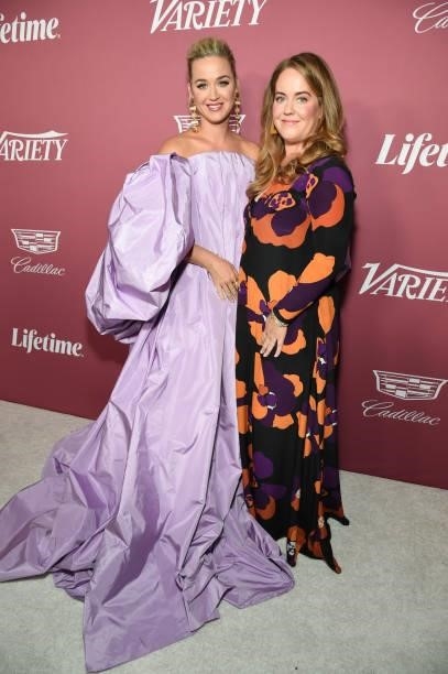 Katy Perry and Angela Hudson attend Variety's Power of Women on September 30, 2021 in Los Angeles, California.