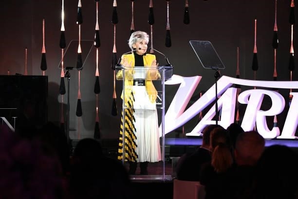 Rita Moreno accepts an award onstage during Variety's Power of Women on September 30, 2021 in Los Angeles, California.