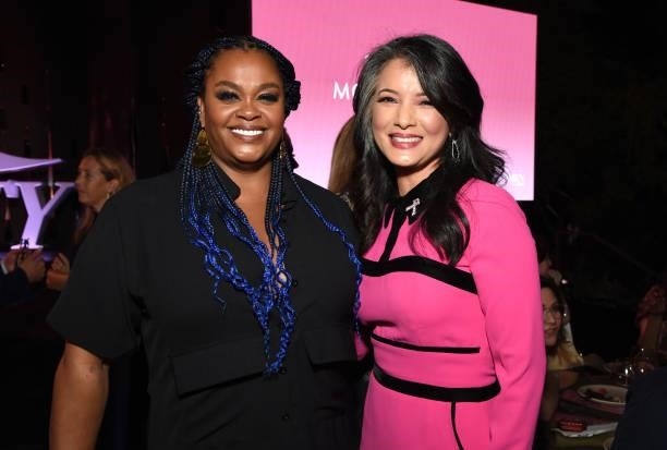 Jill Scott and Kelly Hu attend Variety's Power of Women on September 30, 2021 in Los Angeles, California.