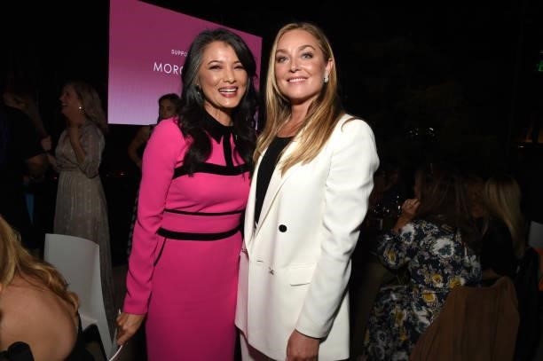 Kelly Hu and Elisabeth Röhm attend Variety's Power of Women on September 30, 2021 in Los Angeles, California.