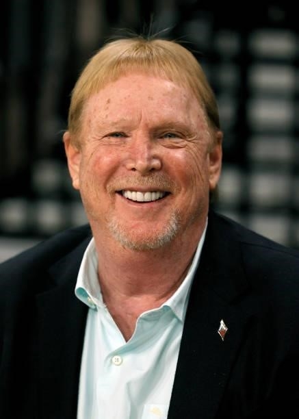 Las Vegas Raiders owner and managing general partner and Las Vegas Aces owner Mark Davis poses before Game Two of the 2021 WNBA Playoffs semifinals...