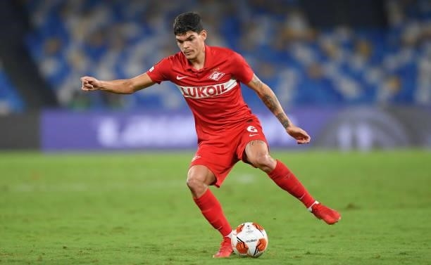 Ayrton of Spartak Moskva controls the ball during the UEFA Europa League group C match between SSC Napoli and Spartak Moskva at Stadio Diego Armando...