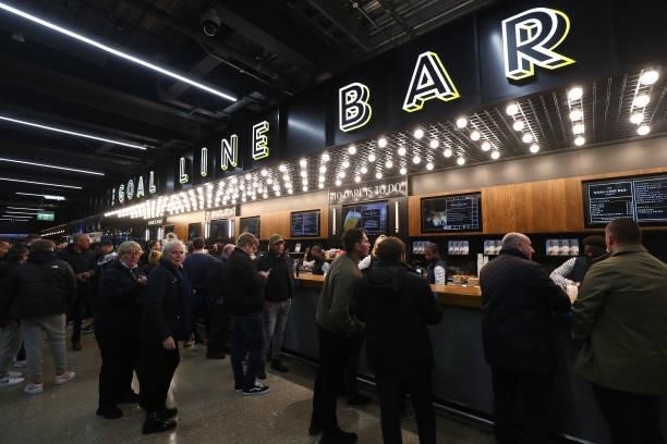 General view of the Goal Line Bar in the South Stand during the UEFA Europa Conference League group G match between Tottenham Hotspur and NS Mura at...