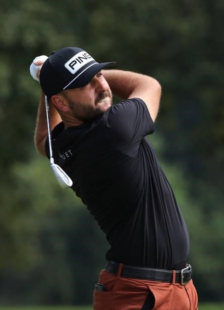 Stephan Jaeger of Germany plays his shot from the seventh tee during round two of the Sanderson Farms Championship at Country Club of Jackson on...