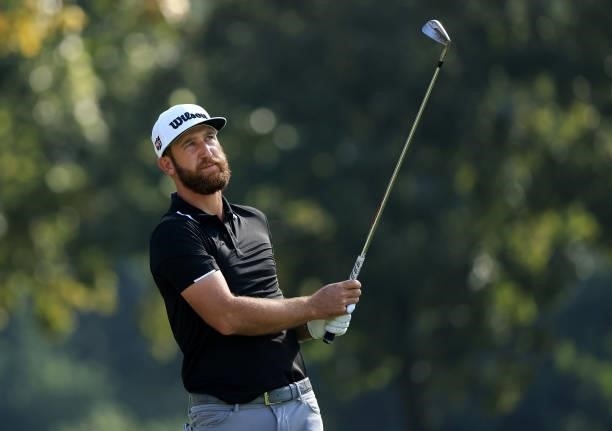 Kevin Chappell plays his shot from the seventh tee during round two of the Sanderson Farms Championship at Country Club of Jackson on October 01,...
