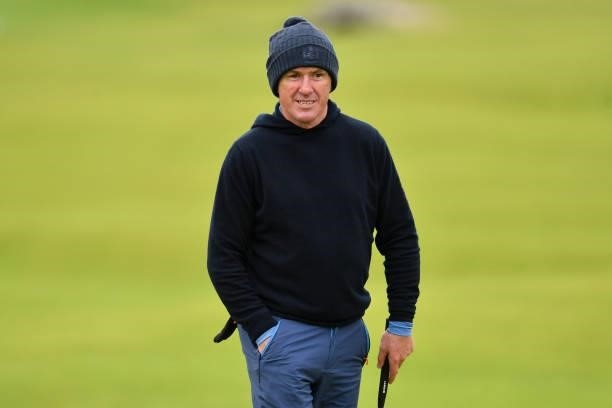 McCoy looks on during Day Three of The Alfred Dunhill Links Championship at The Old Course on October 02, 2021 in St Andrews, Scotland.