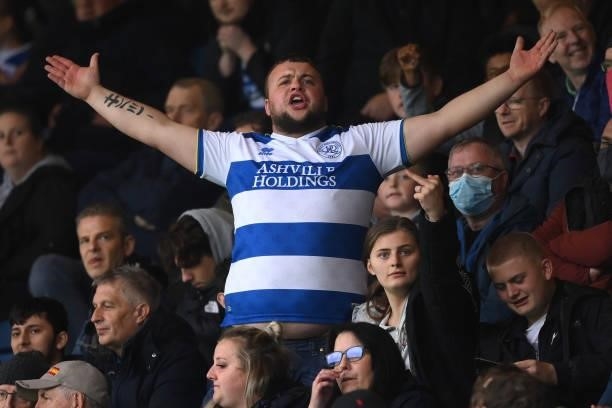 Fan during the Sky Bet Championship match between Queens Park Rangers and Preston North End at The Kiyan Prince Foundation Stadium on October 02,...