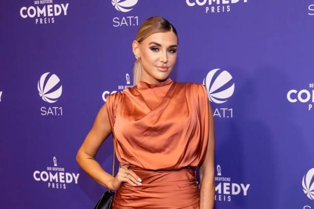 Gerda Lewis attends the 25th annual German Comedy Awards on October 01, 2021 in Cologne, Germany.